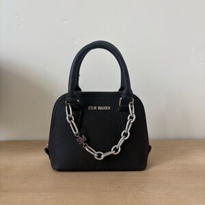 Steve Madden Black Mini Bag with Chain Detail